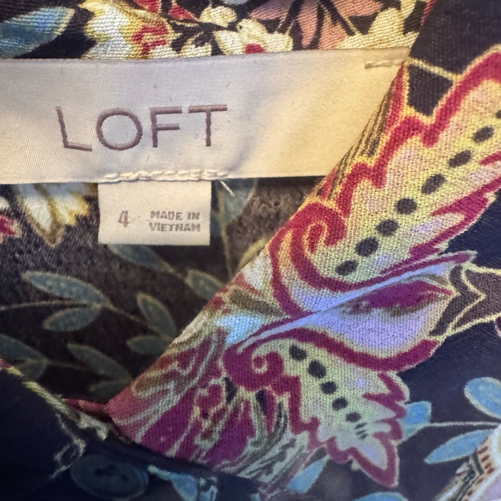 Loft midi dress with belt - Picture 2 of 2